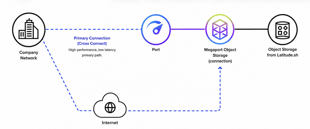 Megaport Storage for backup and disaster recovery.