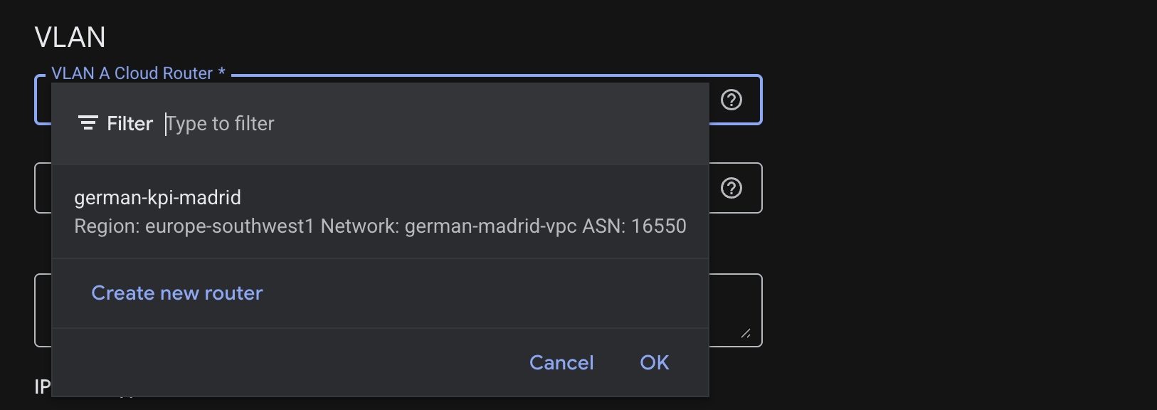 Advertencia SLA - VLAN attachment sin redundancia